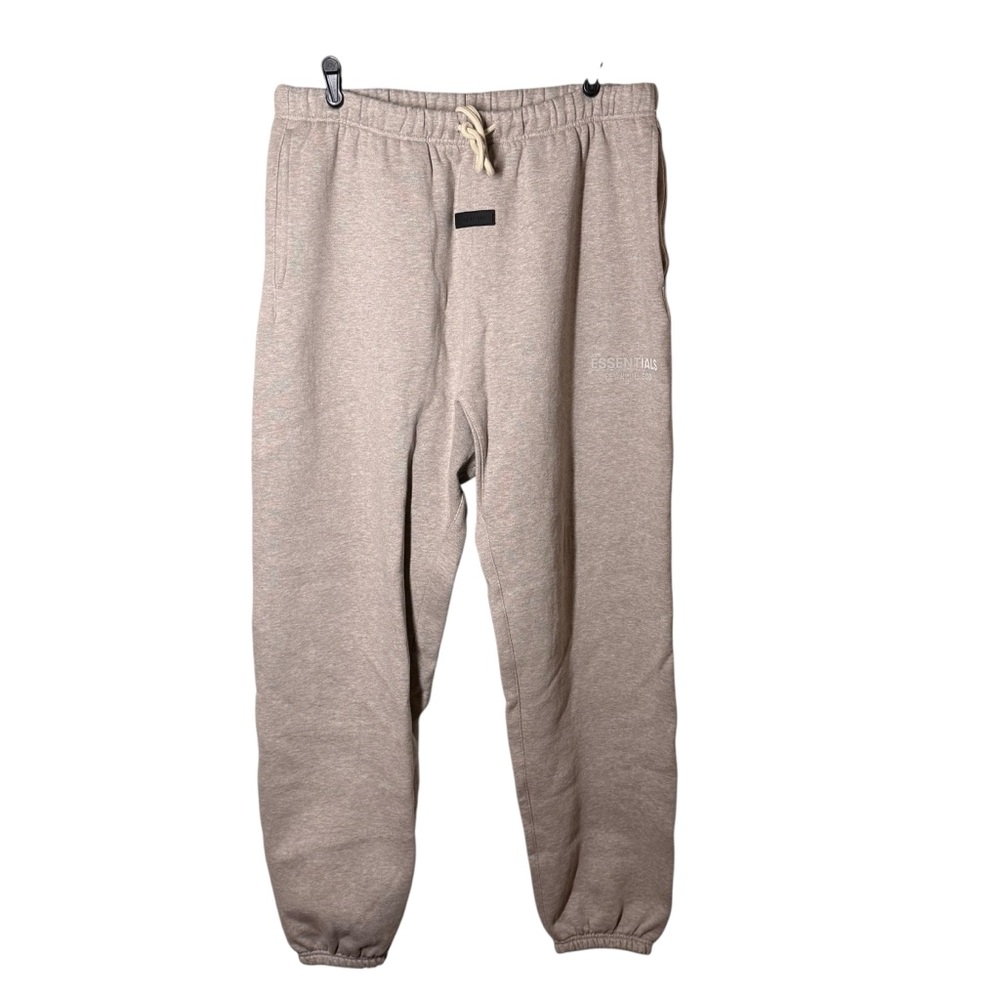 Fear of God Essentials Sweatpants Joggers Size L Oatmeal/Heather Tan FOG